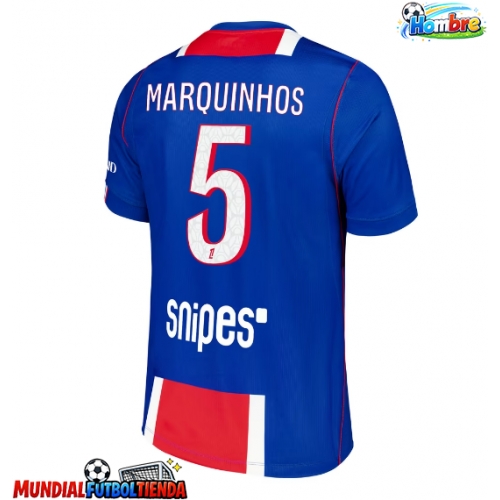 Camiseta Paris Saint-Germain Marquinhos #5 Primera Equipación Replica 2026-27 mangas cortas